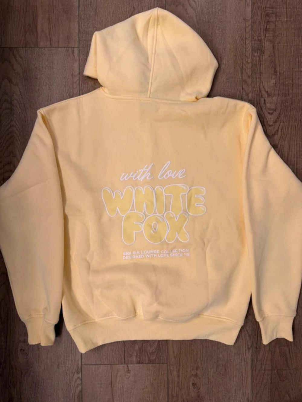 White Fox Boutique With Love Always Oversized Hoodie - Lemon, Size XS/S